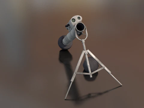 M47 Dragon Anti Tank Missile Launcher 3D Model
