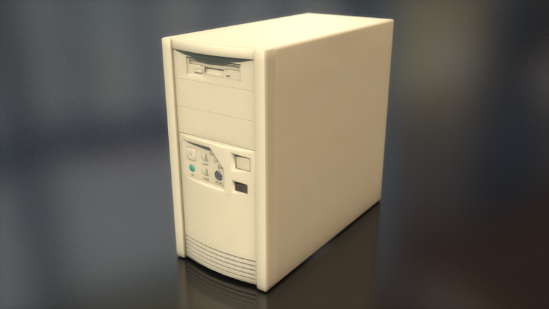 CPU Mini Tower PC Computer Case 3D Model .c4d .max .obj .3ds .fbx .stl .blend 