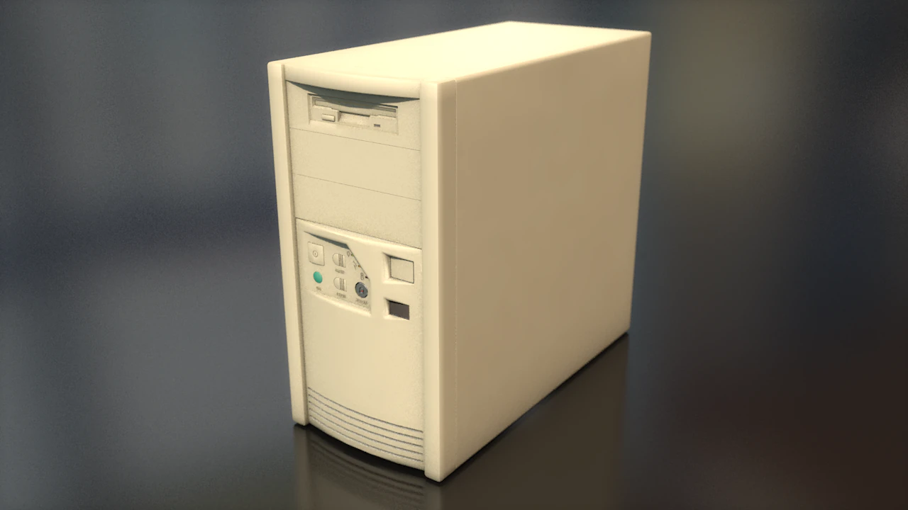 Caixa de computador para PC minitorre CPU Modelo 3D .c4d .max .obj .3ds .fbx .stl .blend 