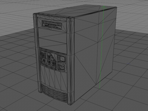 CPU Mini Tower PC Computer Case 3D Model
