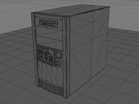 Caixa de computador para PC minitorre CPU Modelo 3D