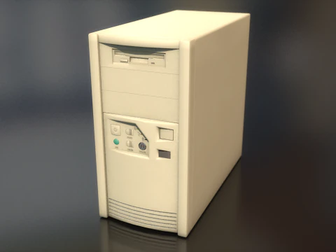 Caixa de computador para PC minitorre CPU Modelo 3D