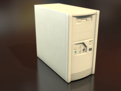 Caixa de computador para PC minitorre CPU Modelo 3D