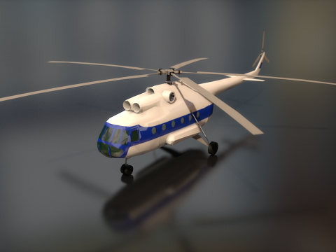 ロシアの輸送ヘリコプター ミル MI-8 3Dモデル