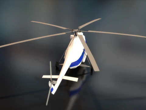Russian Transport Helicopter Mil MI-8 3D Model