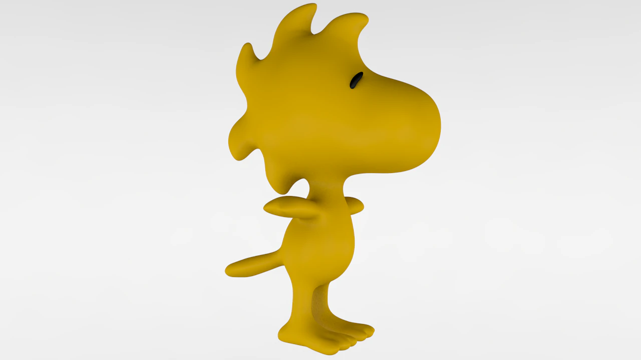 Woodstock Snoopy 3D Model .c4d .max .obj .3ds .fbx .stl .blend 