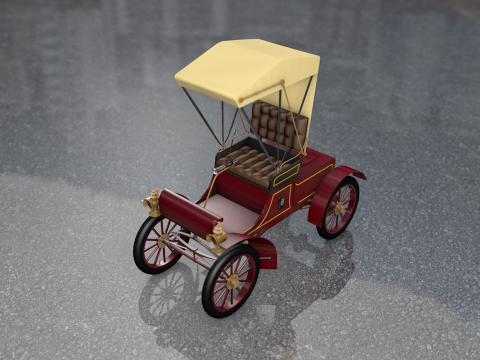 Класична старовинна карета Oldsmobile 3D Модель