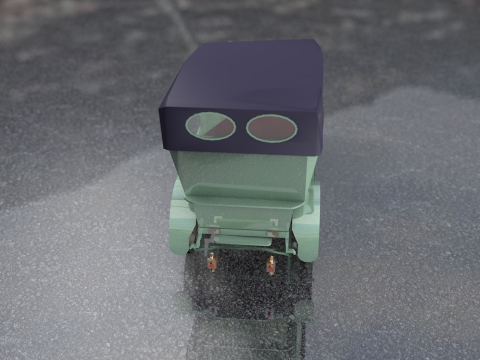 Carro antigo de luxo, &ocirc;nibus do s&eacute;culo XX Modelo 3D