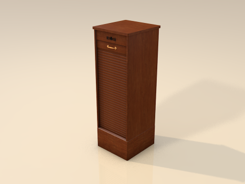 Дерев'яні вертикальні поличні меблі 3D Модель