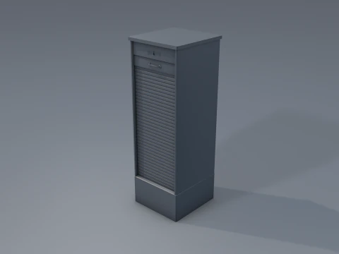 Wood Vertical Shelf Furniture 3D Model