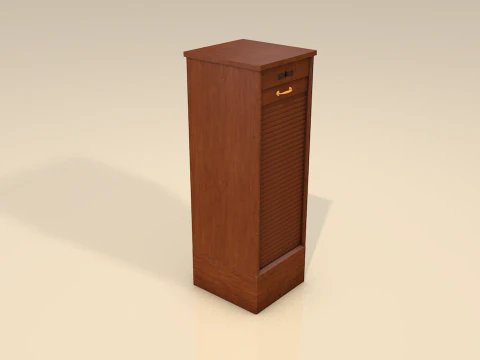 Wood Vertical Shelf Furniture 3D Model