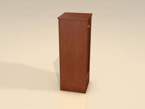 Wood Vertical Shelf Furniture 3D Model