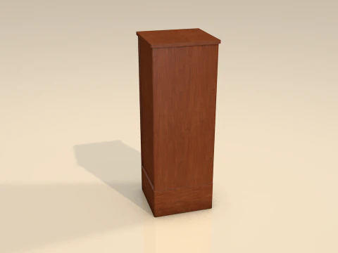 Wood Vertical Shelf Furniture 3D Model