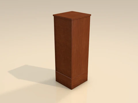 Wood Vertical Shelf Furniture 3D Model