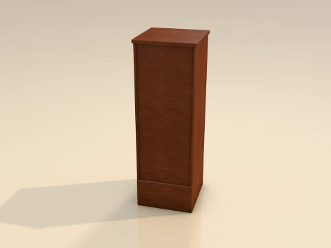 Wood Vertical Shelf Furniture 3D Model