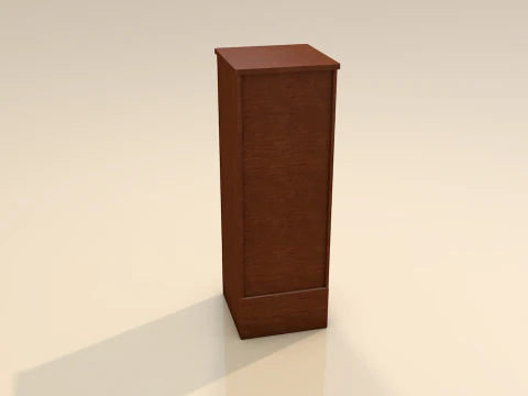 Wood Vertical Shelf Furniture 3D Model