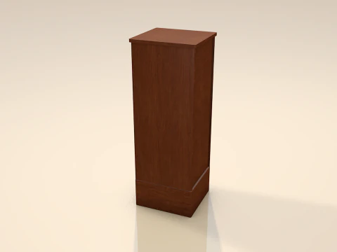 Wood Vertical Shelf Furniture 3D Model