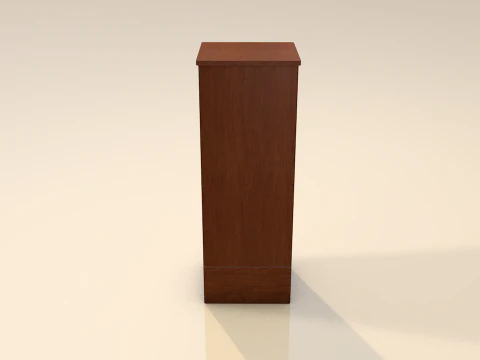 Wood Vertical Shelf Furniture 3D Model