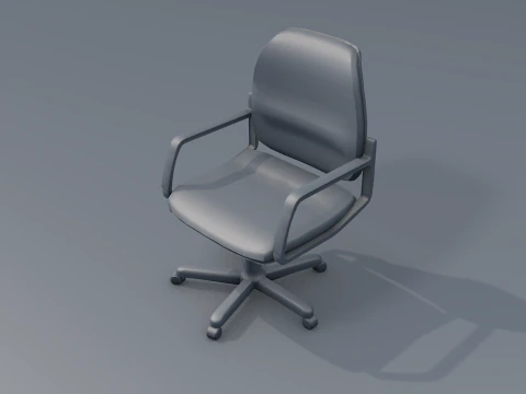 Red Typist Office Chair 3D Model
