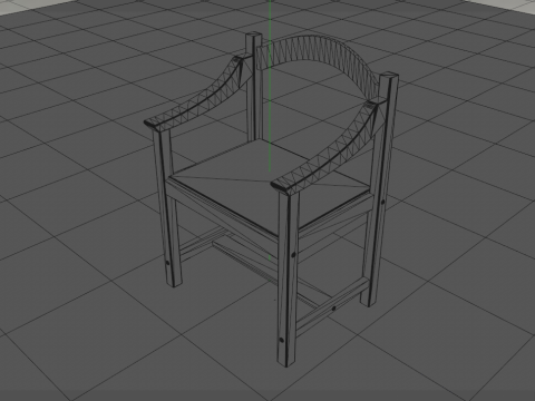 Light Wood Chair Clean Decor 3D Model