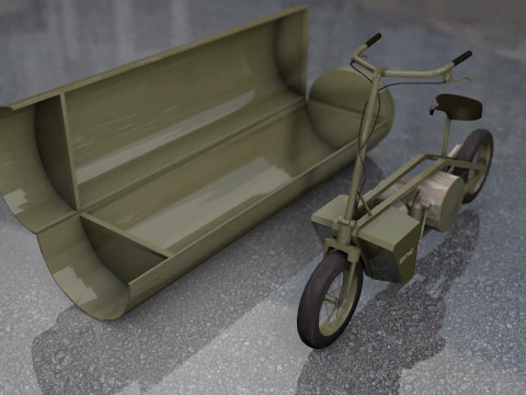 Askeri Ordu Motosikleti TH1 Welbike 3D Model