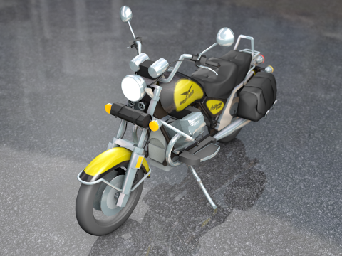 Zabytkowy motocykl Guzzi 1100 Kalifornia Model 3D