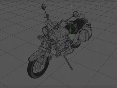 Guzzi Antique Motorcycle 1100 California 3D Model
