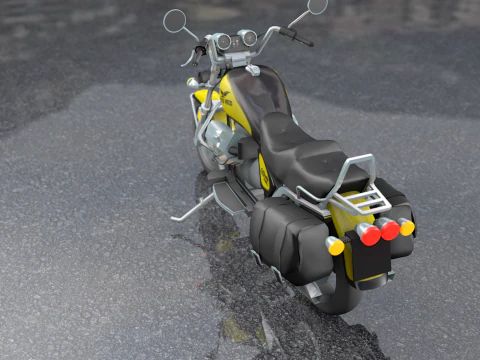 Guzzi Antique Motorcycle 1100 California 3D Model
