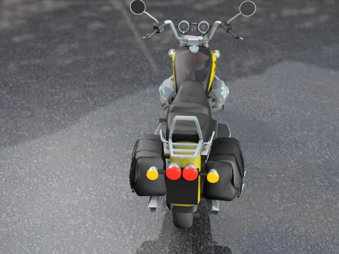Guzzi Antique Motorcycle 1100 California 3D Model