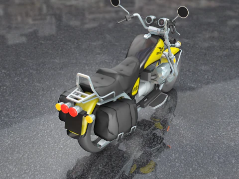 Guzzi Antique Motorcycle 1100 California 3D Model