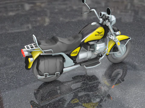 Guzzi Antique Motorcycle 1100 California 3D Model