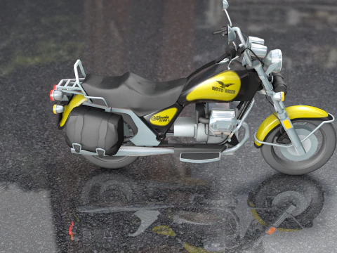 Guzzi Antique Motorcycle 1100 California 3D Model
