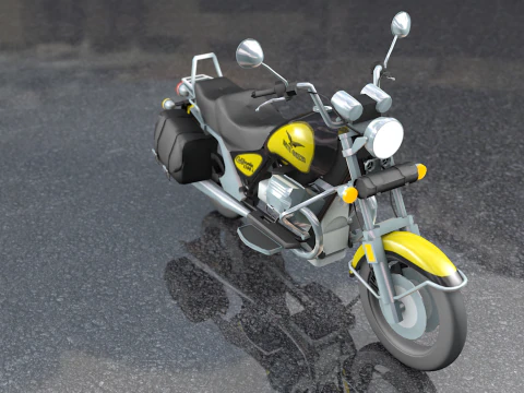 Guzzi Antique Motorcycle 1100 California 3D Model