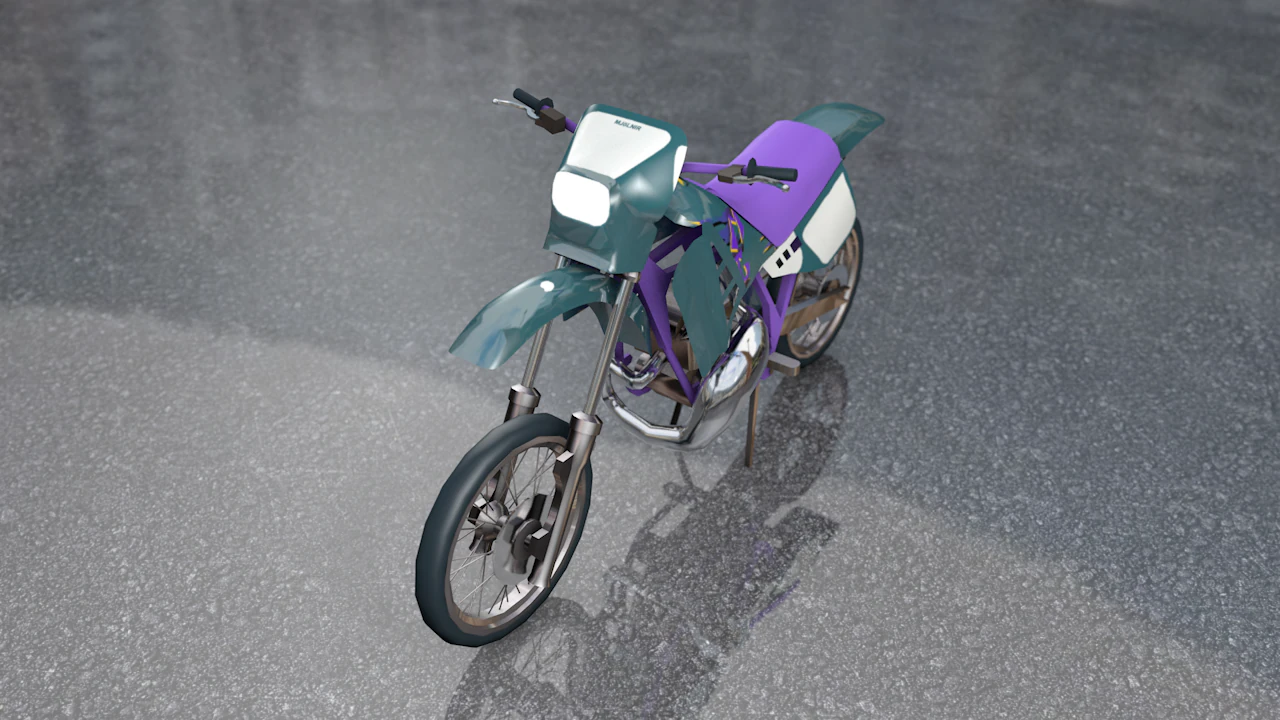 Motocross Mjolnir Enduro Moto 125 3D Model .c4d .max .obj .3ds .fbx .stl .blend 