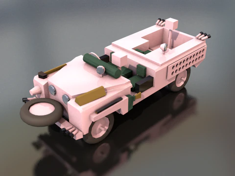 Land Rover Pink Panther Jeep Fuerzas del Reino Unido Modelo 3D