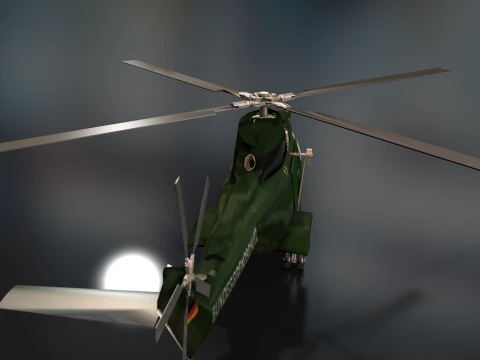 Arospatiale SA 330 Puma B65 수송 헬리콥터 3D 모델