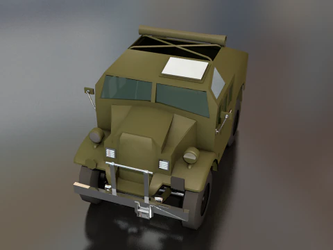 Quad Tractor Military British Forces Vehicle 3D Model
