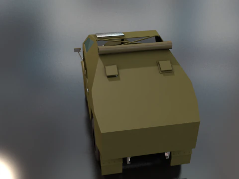 Quad Tractor Military British Forces Vehicle 3D Model