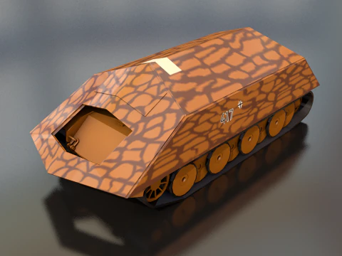 ラム タイガー VK 4501 軍用重戦車 3Dモデル