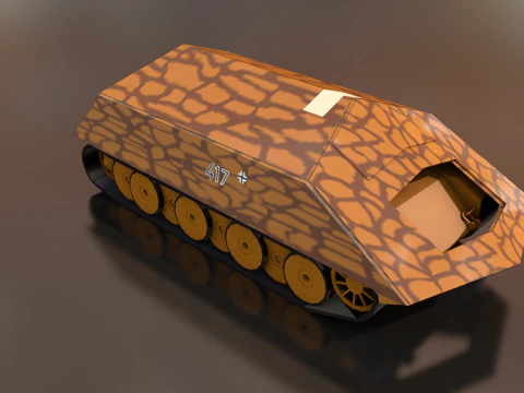 Ramm Tiger VK 4501 Military Heavy Tank 3D Model