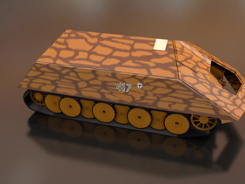 Ramm Tiger VK 4501 Military Heavy Tank 3D Model