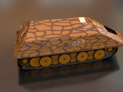 Ramm Tiger VK 4501 Military Heavy Tank 3D Model