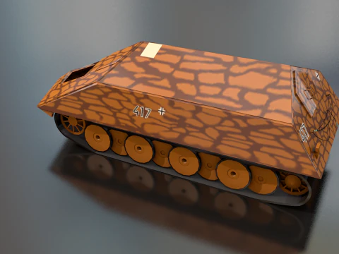 Ramm Tiger VK 4501 Military Heavy Tank 3D Model