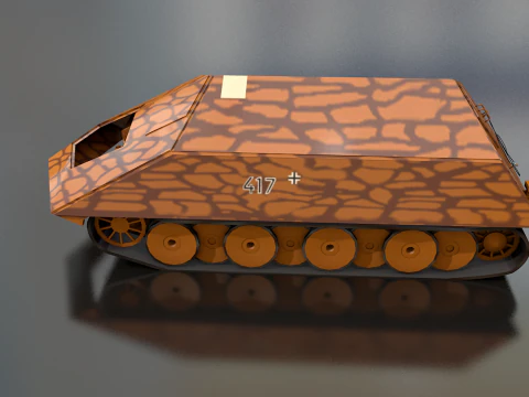 Ramm Tiger VK 4501 Military Heavy Tank 3D Model