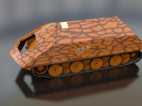 Ramm Tiger VK 4501 Military Heavy Tank 3D Model