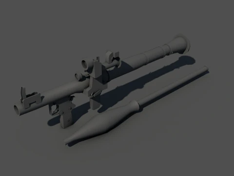 RPG-7 Hand Heavy Weapon 3D Model