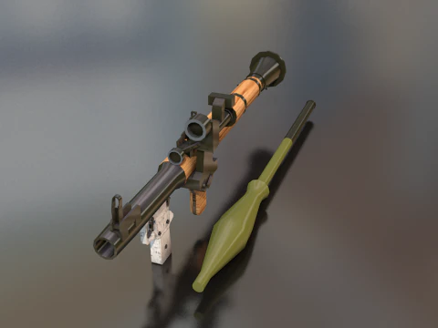 RPG-7 Hand Heavy Weapon 3D Model