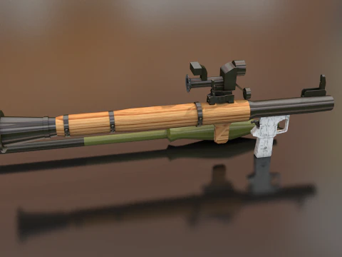 RPG-7 Hand Heavy Weapon 3D Model