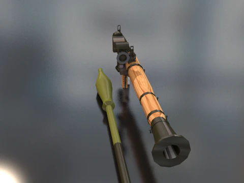 RPG-7 Hand Heavy Weapon 3D Model