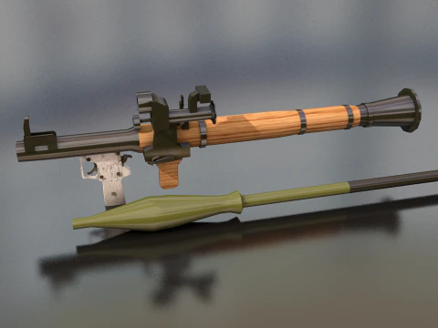 RPG-7 Hand Heavy Weapon 3D Model